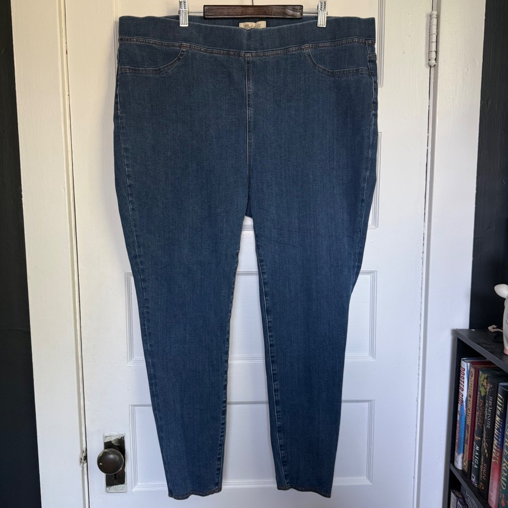 Madewell Pull On Skinny Jeans Medium Indigo Stretch J7145 Blue Leggings Plus